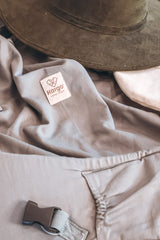 Grey adjustable baby carrier