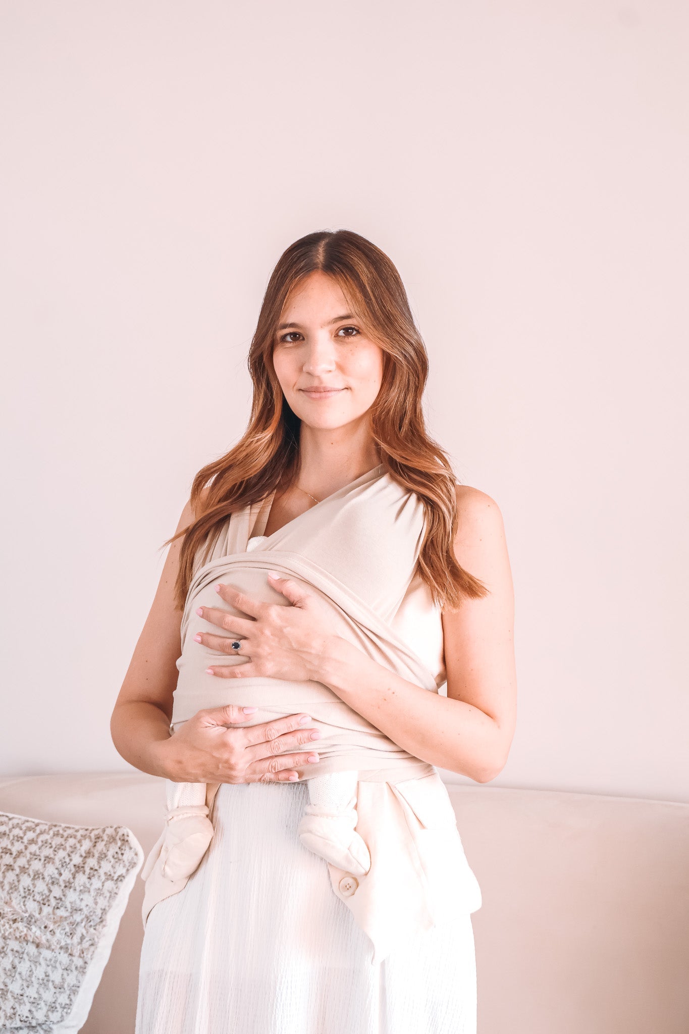 Kargo Pre-Wrapped Stretch Baby Wrap Sand